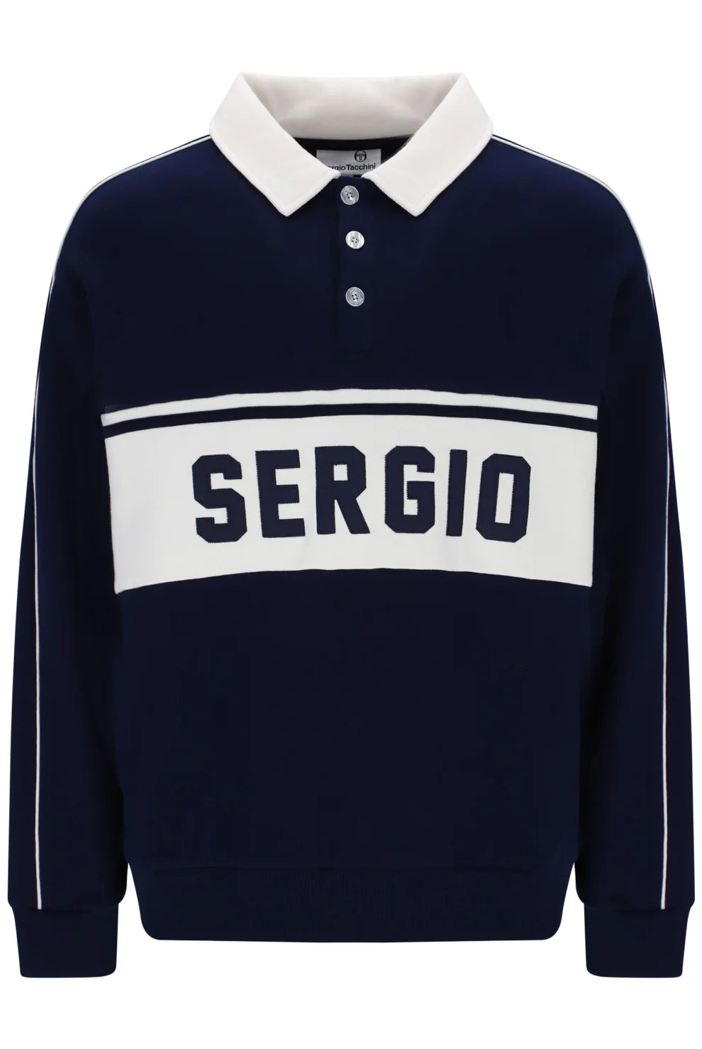 Sergio Tacchini Vitelli sweat polo shirt  navy/Gardenia