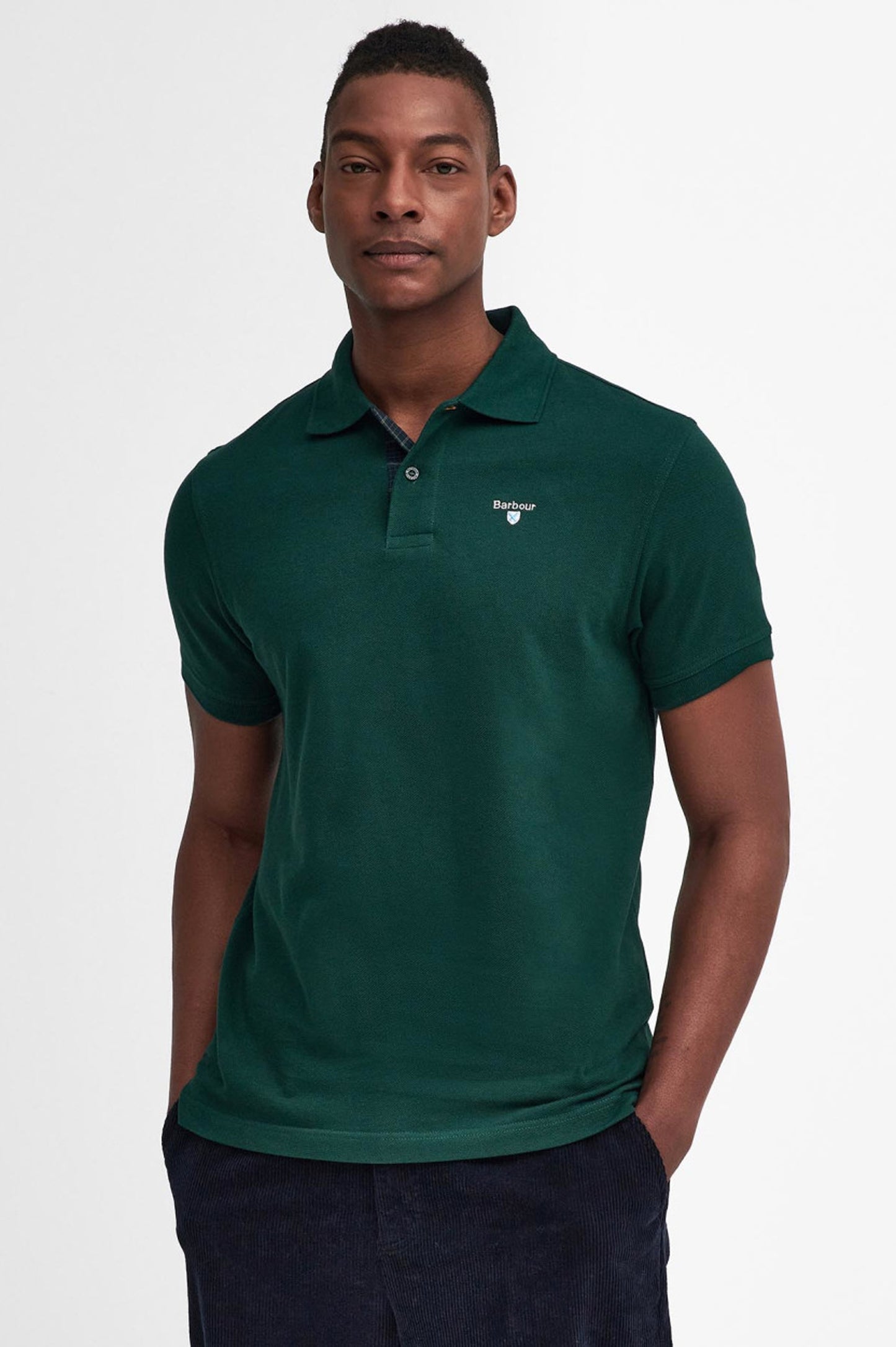 Barbour international Tartan Pique Polo Shirt