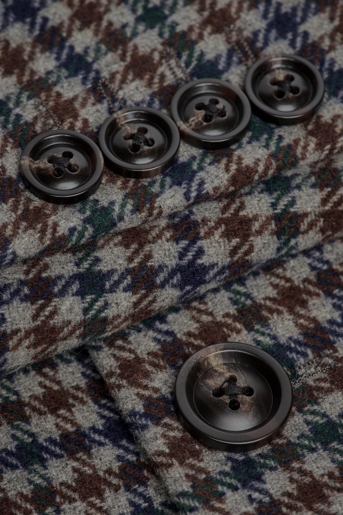 Cavani Andeas coat Brown check