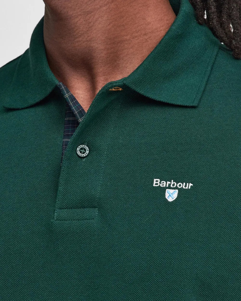 Barbour international Tartan Pique Polo Shirt