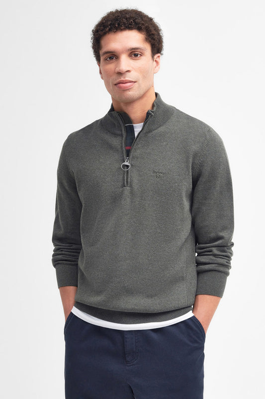 Mens barbour Cotton Half-Zip Jumper