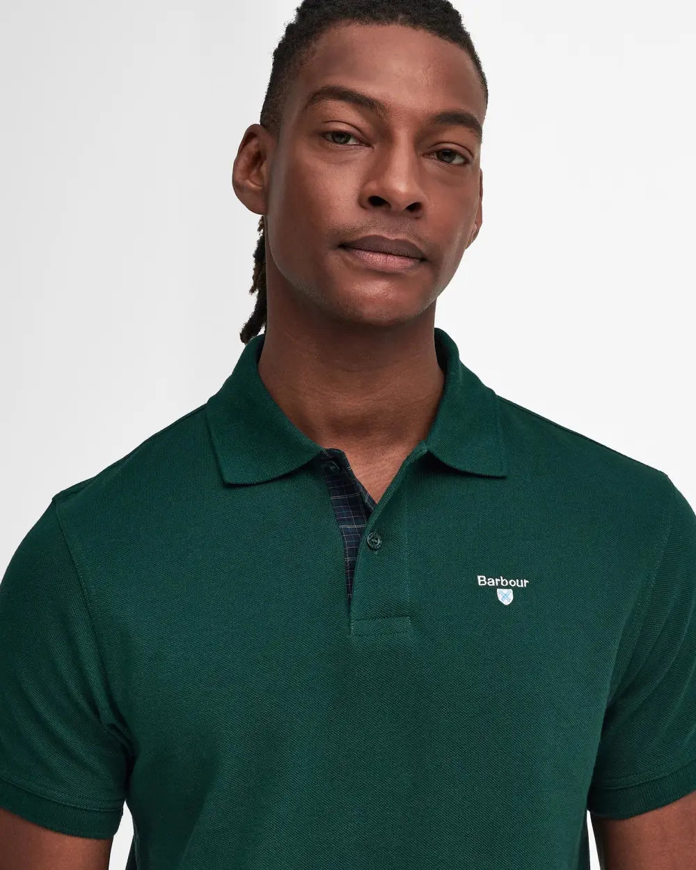 Barbour international Tartan Pique Polo Shirt