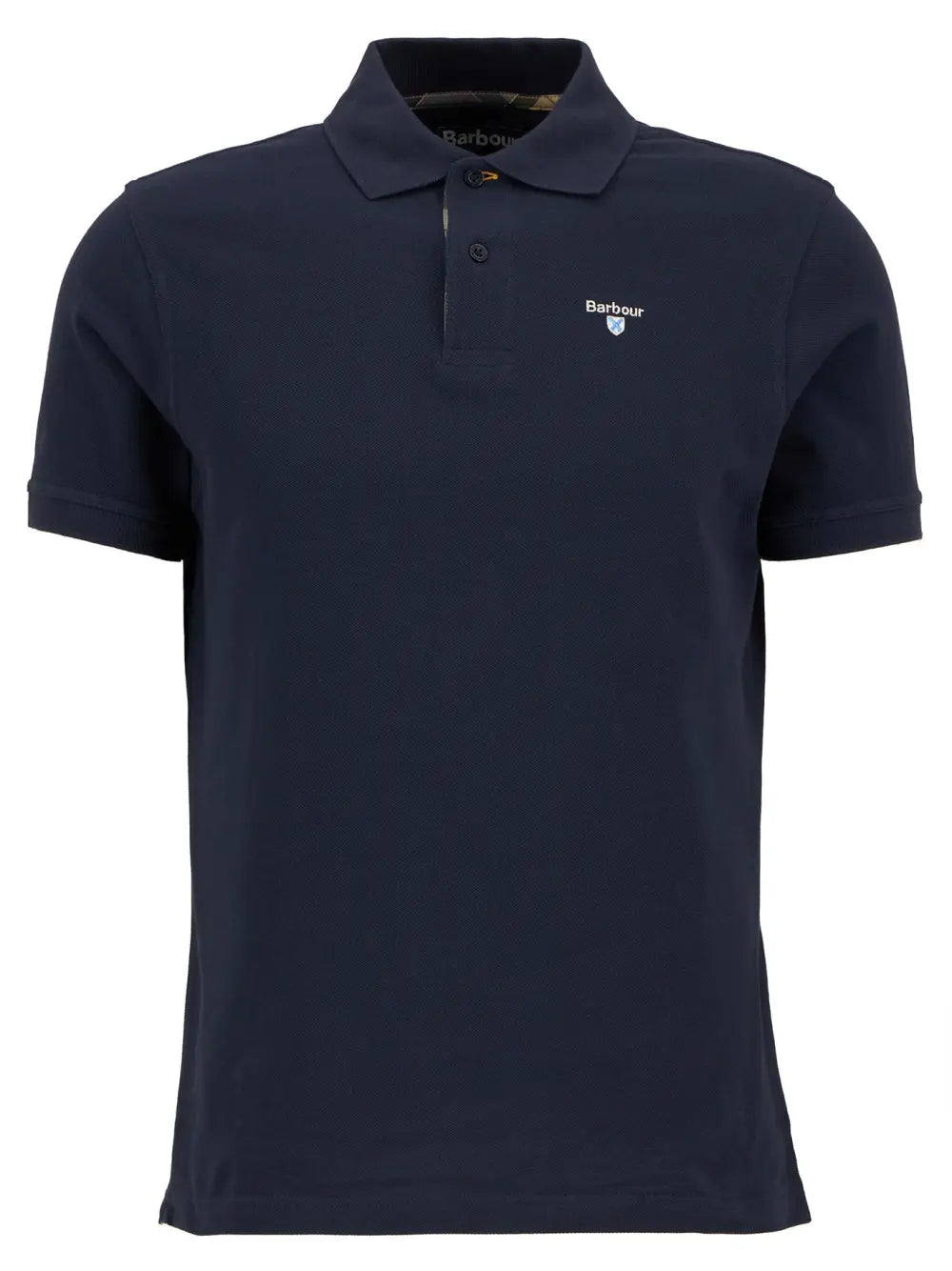 Barbour international Tartan Pique Polo Shirt (Navy)