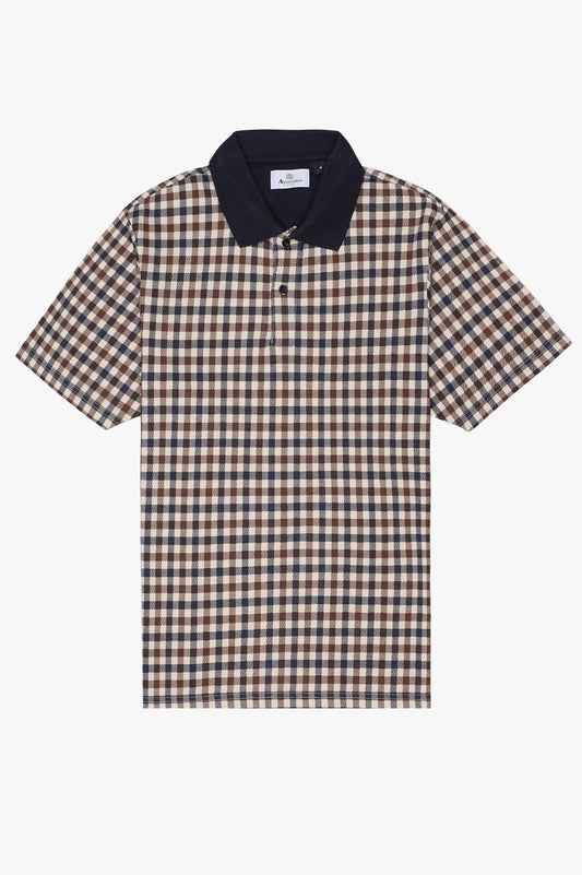 Aquascutum Active Club Check Piquet Polo