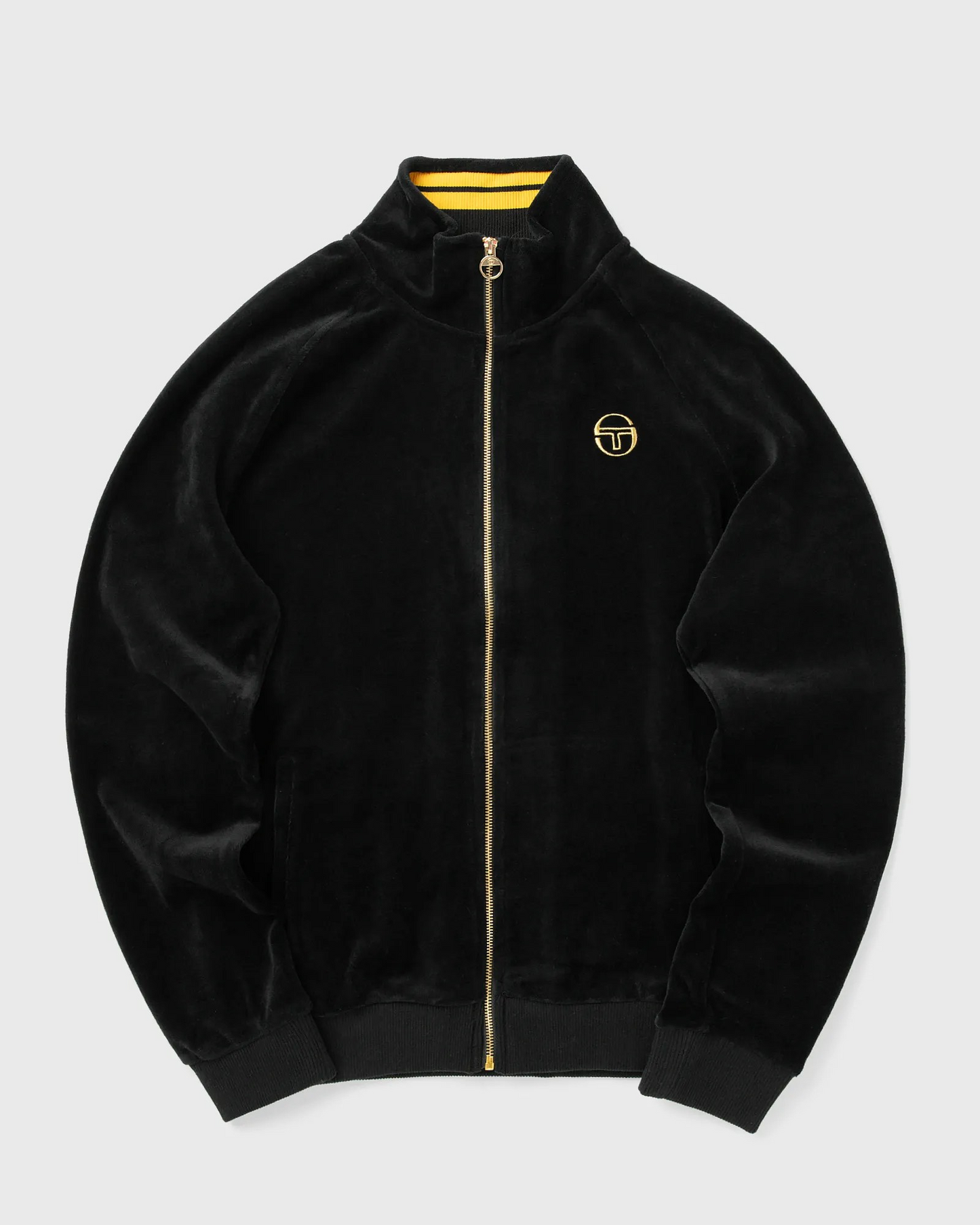Sergio Tacchini Court Velour Track Top (Black)