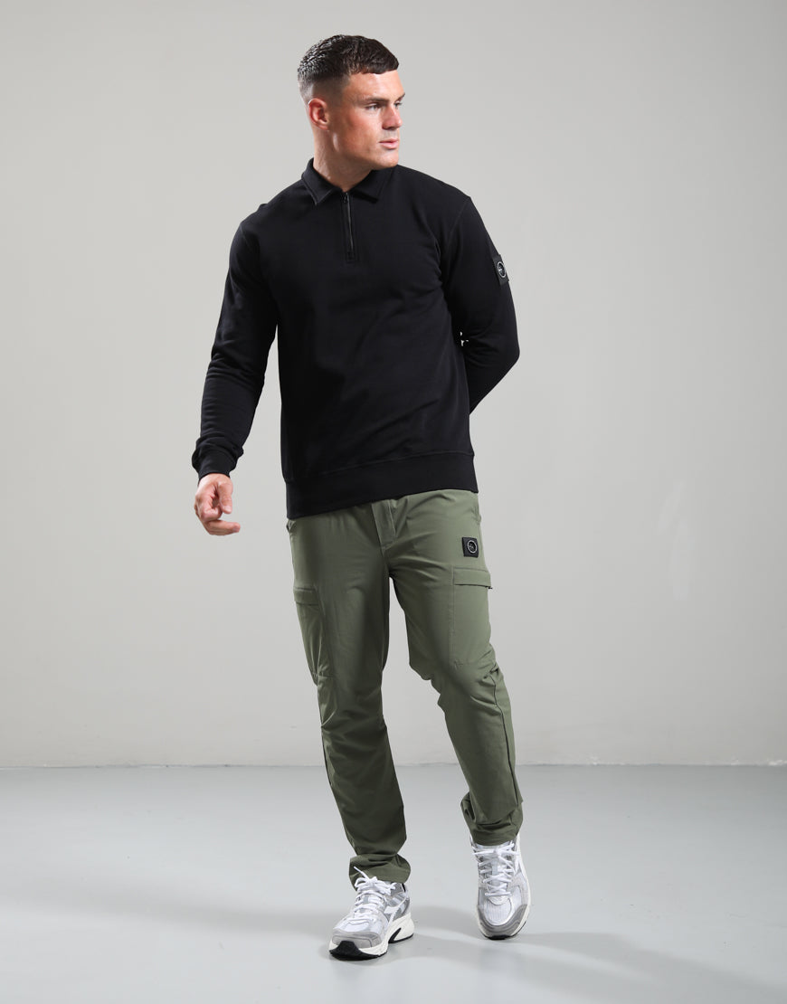 Marshall Artist Lewisham Quater zip Black