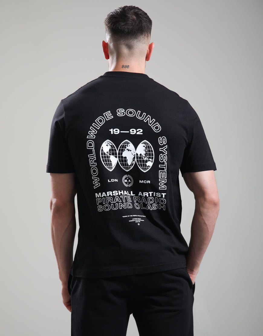 Marshall Artist Pirate Radio T shirt Black