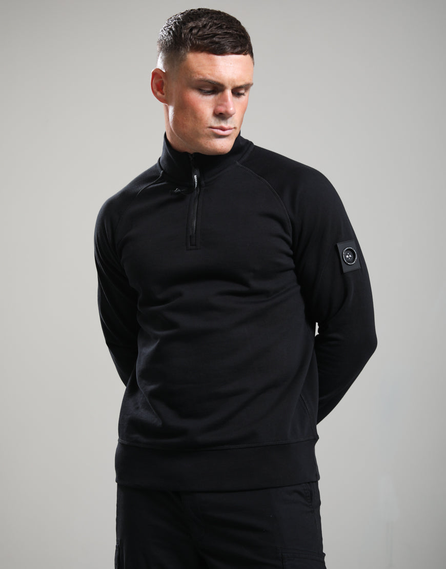Marshall Artist Siren  1/4 zip sweatshirt Black