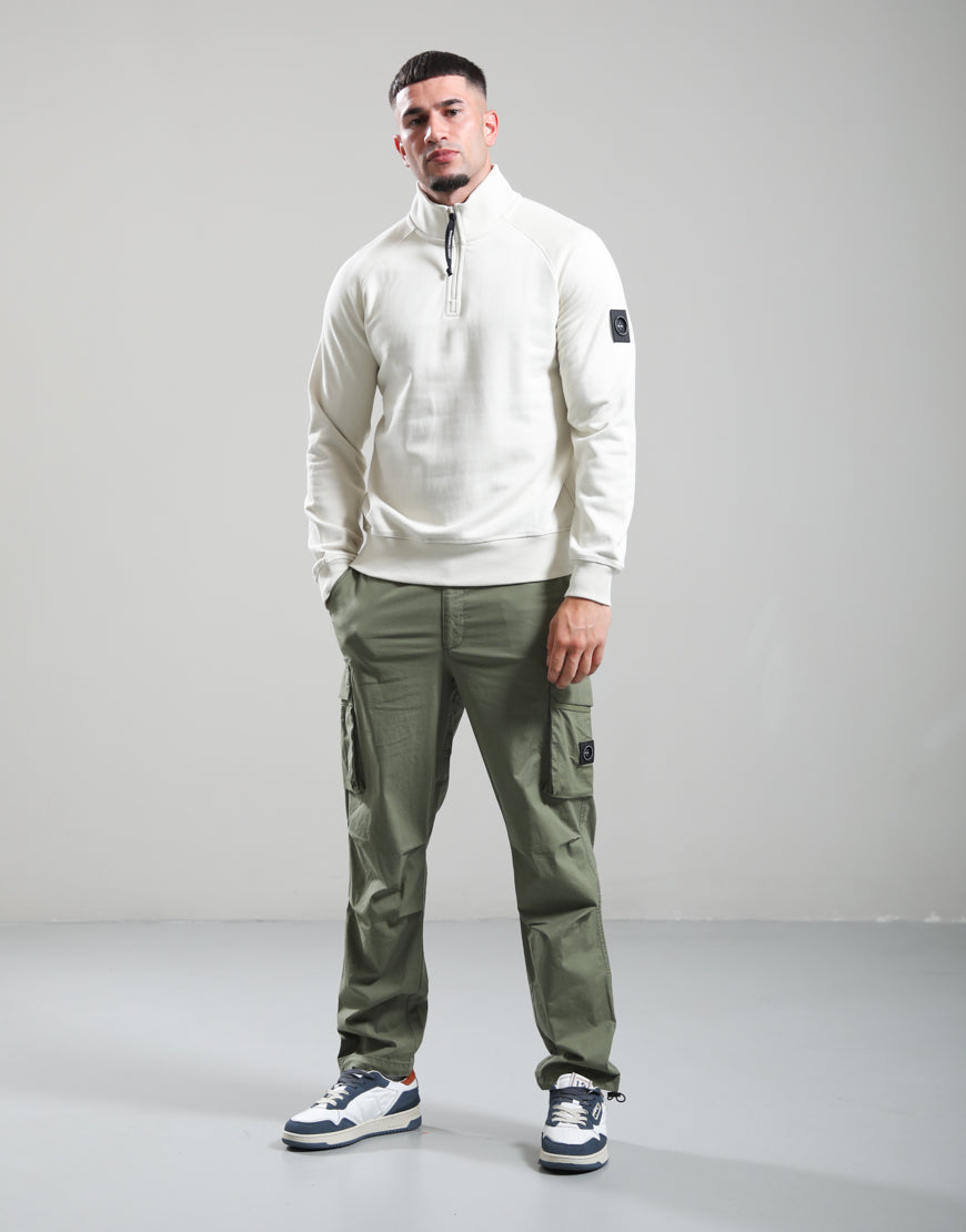 Marshall Artist Siren 1/4 zip sweatshirt Cream
