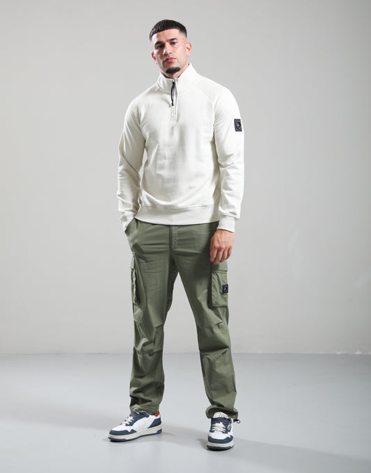 Marshall Artist Siren 1/4 zip sweatshirt Cream