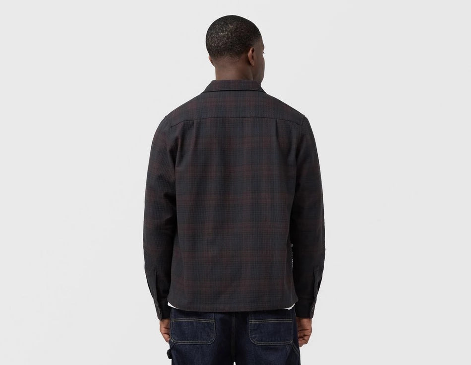 Fred Perry Textured Check  Overshirt navy